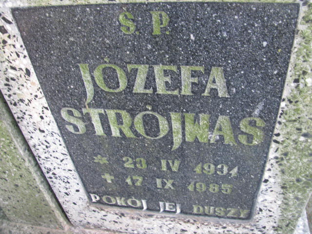 Józefa Strójwąs 1931 Strzelin - Grobonet - Wyszukiwarka osób pochowanych