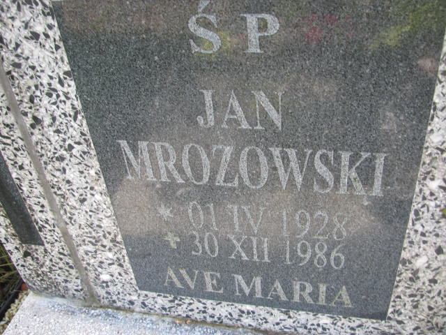 Jan Mrozowski 1928 Strzelin - Grobonet - Wyszukiwarka osób pochowanych