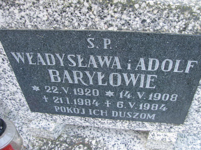 Władysława Baryło 1920 Strzelin - Grobonet - Wyszukiwarka osób pochowanych