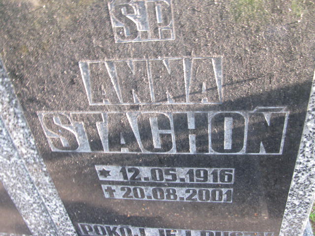 Anna Stachoń 1916 Strzelin - Grobonet - Wyszukiwarka osób pochowanych