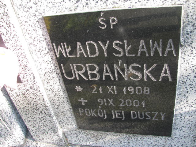 Władysława Urbańska 1908 Strzelin - Grobonet - Wyszukiwarka osób pochowanych