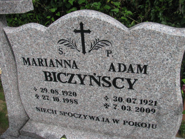 Adam Biczyński 1921 Strzelin - Grobonet - Wyszukiwarka osób pochowanych