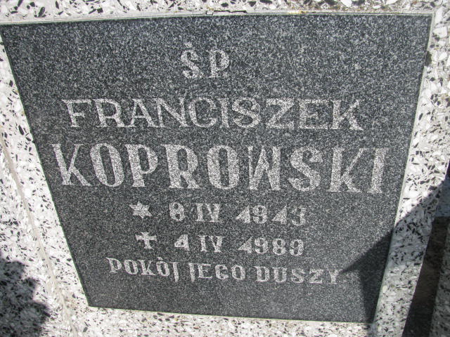 Franciszek Koprowski 1913 Strzelin - Grobonet - Wyszukiwarka osób pochowanych