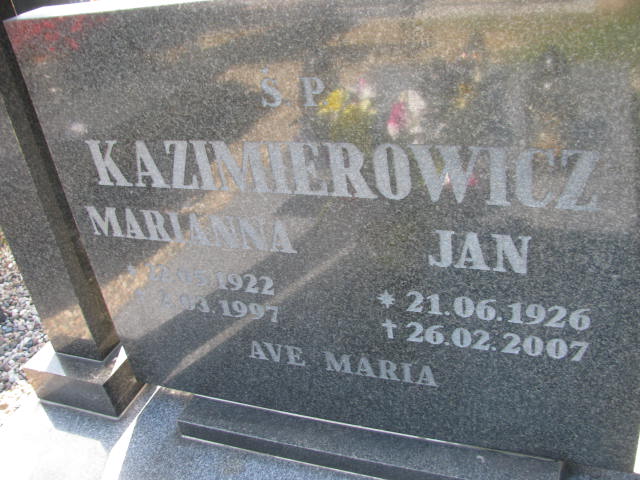 Marianna Kazimierowicz 1912 Strzelin - Grobonet - Wyszukiwarka osób pochowanych