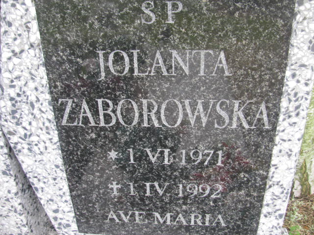 Jolanta Zaborowska 1971 Strzelin - Grobonet - Wyszukiwarka osób pochowanych