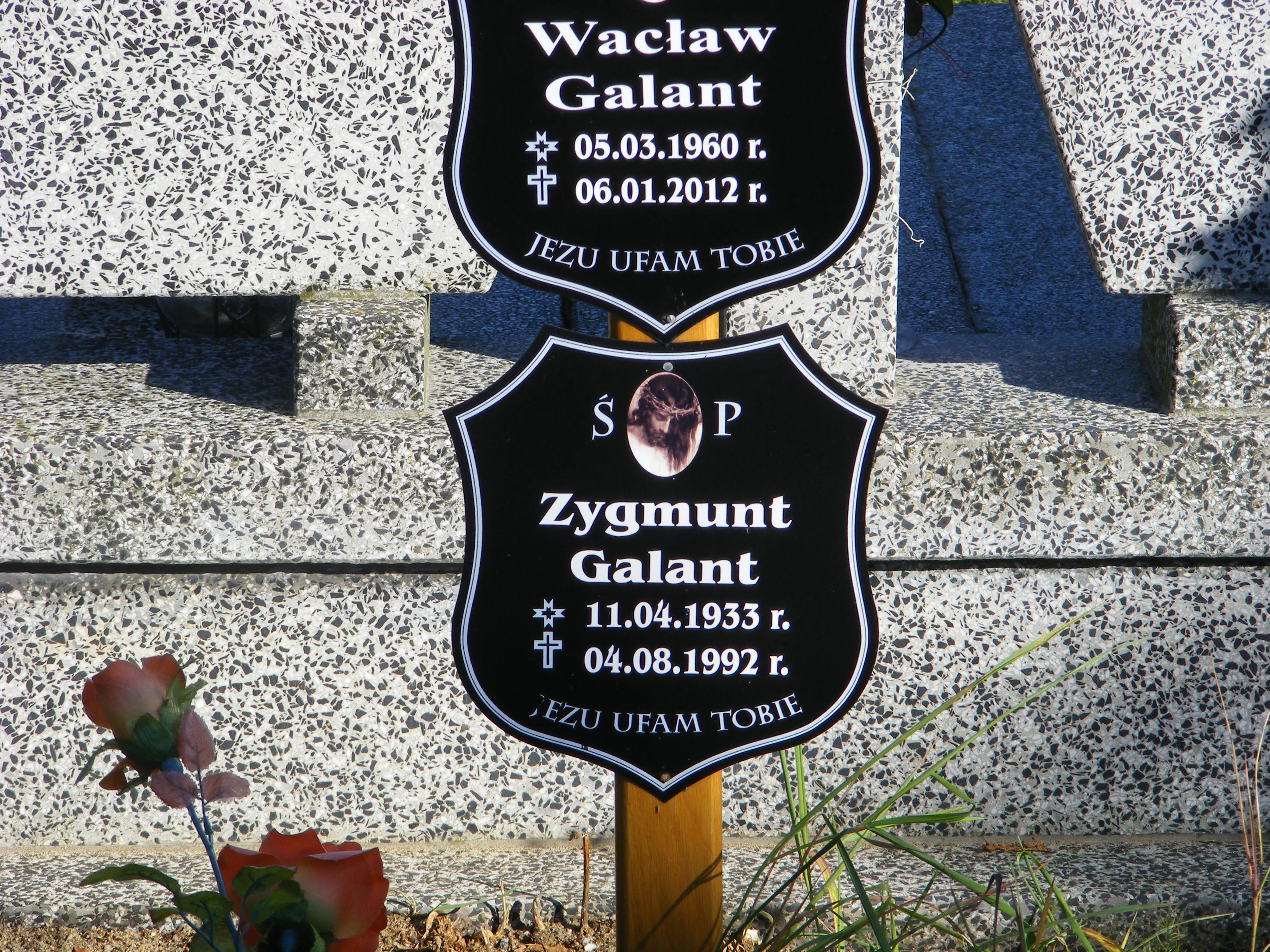 Grób WACŁAW GALANT