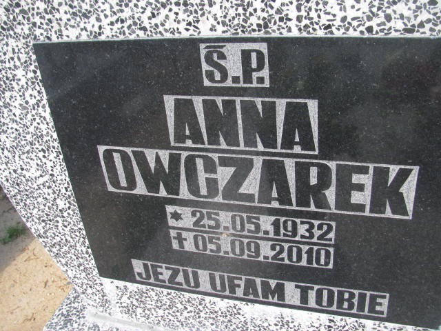 Anna OWCZAREK 1932 Strzelin - Grobonet - Wyszukiwarka osób pochowanych