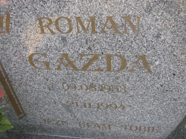 Roman Gazda 1953 Strzelin - Grobonet - Wyszukiwarka osób pochowanych