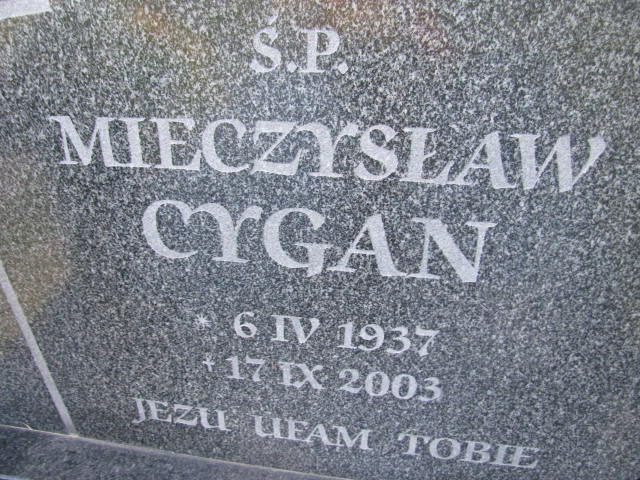 Mieczysław Cygan 1937 Strzelin - Grobonet - Wyszukiwarka osób pochowanych