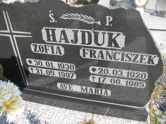 Zofia Hajduk 1930 Strzelin - Grobonet - Wyszukiwarka osób pochowanych