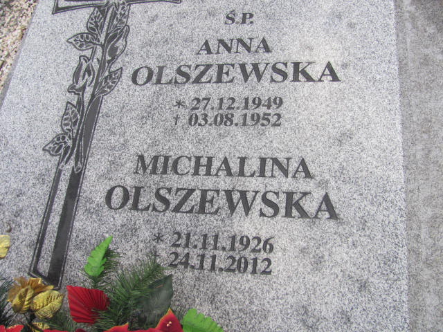 Michalina Olszewska 1926 Strzelin - Grobonet - Wyszukiwarka osób pochowanych