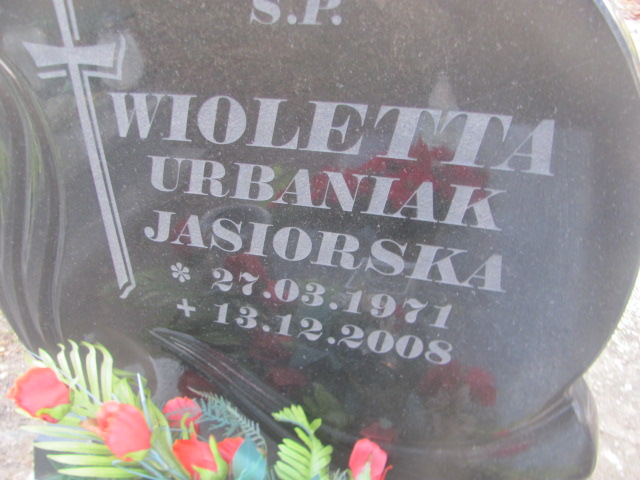 Wioletta Urbaniak Jasiorska  1971 Strzelin - Grobonet - Wyszukiwarka osób pochowanych