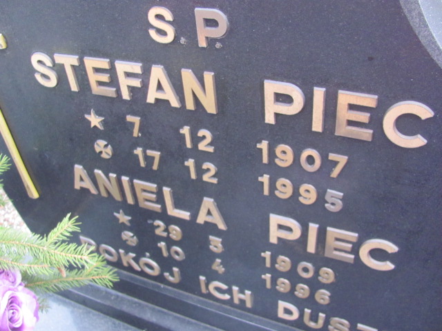 Stefan Piec 1907 Strzelin - Grobonet - Wyszukiwarka osób pochowanych