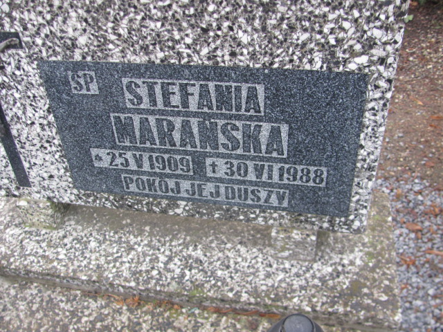 Stefania Marańska 1909 Strzelin - Grobonet - Wyszukiwarka osób pochowanych