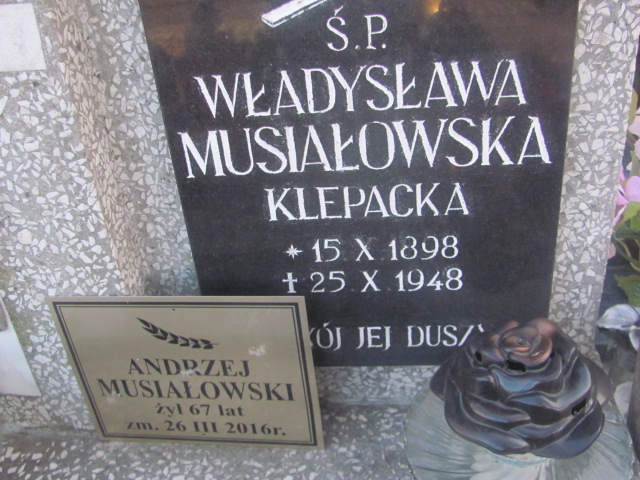 Andrzej Musiałowski 1949 Strzelin - Grobonet - Wyszukiwarka osób pochowanych