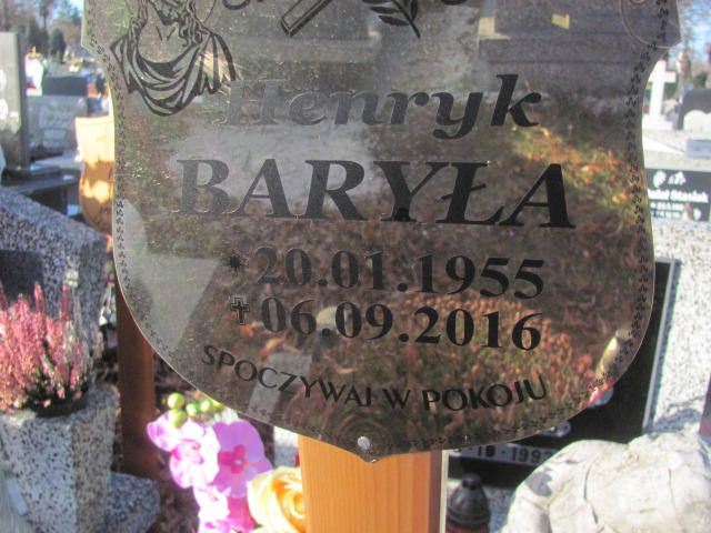 Henryk Stanisław Baryła  1955 Strzelin - Grobonet - Wyszukiwarka osób pochowanych