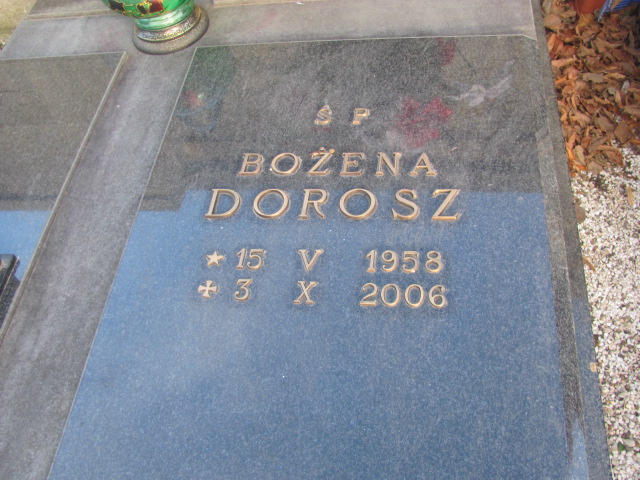 Bożena Zofia Dorosz 1958 Strzelin - Grobonet - Wyszukiwarka osób pochowanych