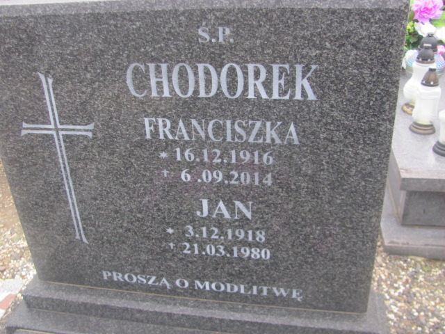 Franciszka Chodorek 1916 Strzelin - Grobonet - Wyszukiwarka osób pochowanych